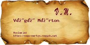 Vágó Márton névjegykártya